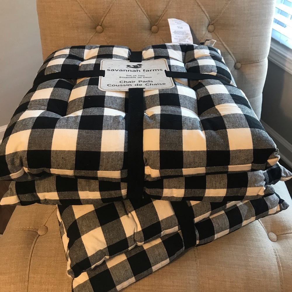 Buffalo plaid chair cushions set of 4